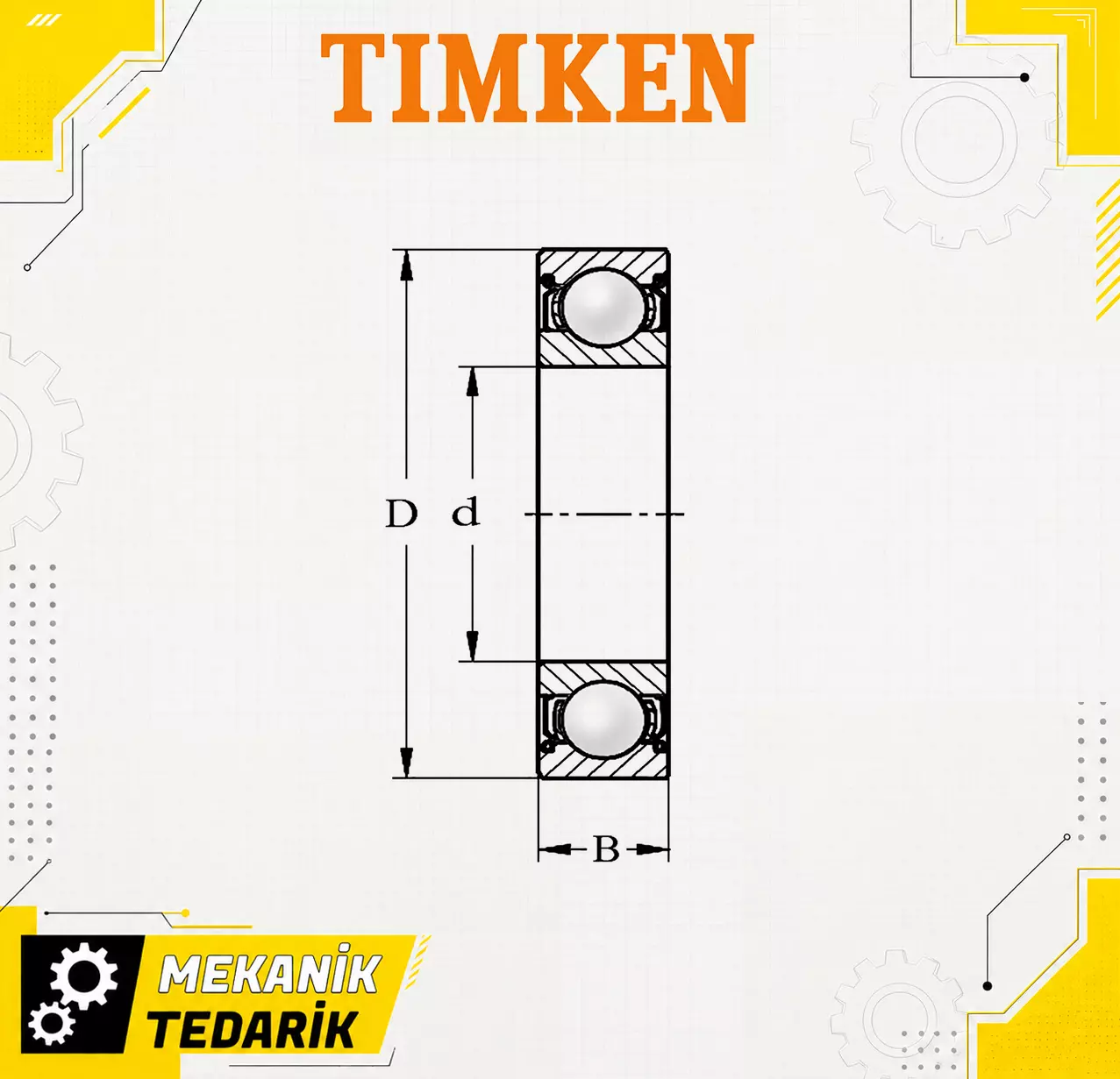 6205 ZZ C3 TİMKEN Rulman